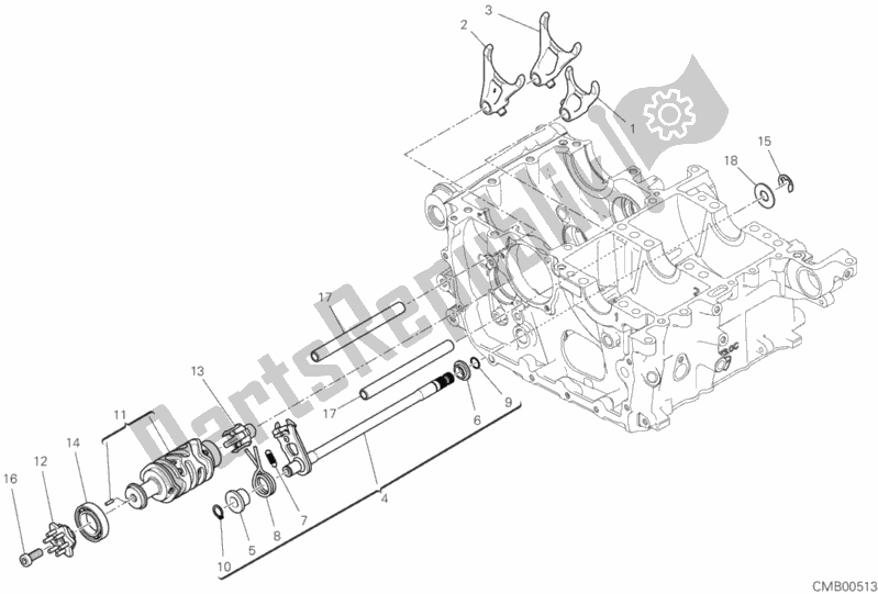 Alle onderdelen voor de Schakelnok - Vork van de Ducati Streetfighter V4 S Thailand 1103 2020 Alle onderdelen voor de Schakelnok - Vork van de Ducati Streetfighter V4 S Thailand 1103 2020